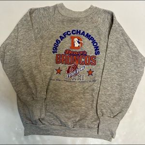 Vintage Denver Broncos 80s triblend sweatshirt med